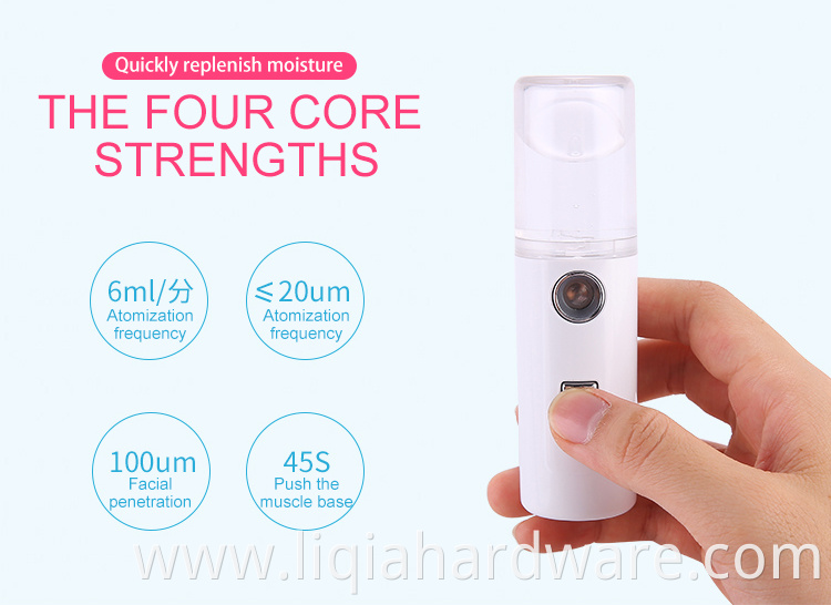 Electric Facial Mist Spray Vaporizador Mini 30ML Usb Rechargeable Face Humidifier Nano facial Steamer Sprayer